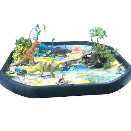 Tuff Tray Insert Jurassic World, The Tuff Tray Insert Jurassic World is the perfect addition to any dinosaur-loving child's playtime. This Dinosaur themed tuff tray insert will transport your little ones into a prehistoric world full of adventure and excitement.Designed as part of our Adventure Planet range, this tuff tray mat is not only fun, but it also encourages inclusive play. By creating a circle of play, children are able to fully engage with each other as equals, fostering social skills and collabor