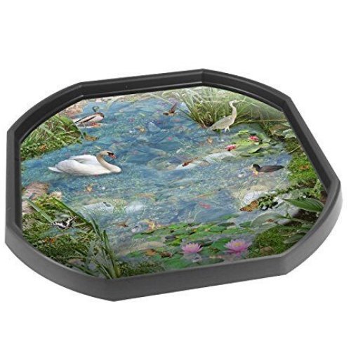 Tuff Tray Insert Pond Scene, Discover a new realm of creativity and exploration with the Active World Illustrated Tuff Tray Mat, a versatile tool designed to foster imaginative play and learning in children. This delightful tuff tray insert beckons young explorers to craft miniature worlds brimming with adventures right in their playroom or backyard. Key Features of the Tuff Tray Insert Pond Scene Diverse Play Environments: Set the stage for exploration with a plethora of materials such as water, sand, pebb