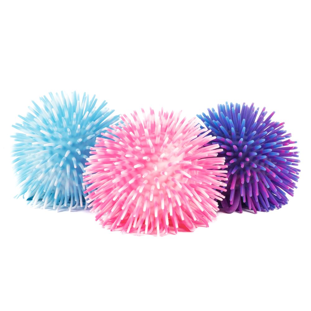 Tutti Frutti Puffer Ball, Introducing the adorable Tutti Frutti Puffer Ball toy - a delightful sensory experience for kids and adults alike! Combining squishiness and squeezy goodness with a unique twist, this Puffer Ball is covered in lots of wobbly strands that add an incredible tactile sensation to playtime.As you squeeze and squish this super soft ball, you'll feel the satisfying texture of the long, soft strands tickling your fingertips. The strands offer a mesmerizing look as they wiggle and dance wit