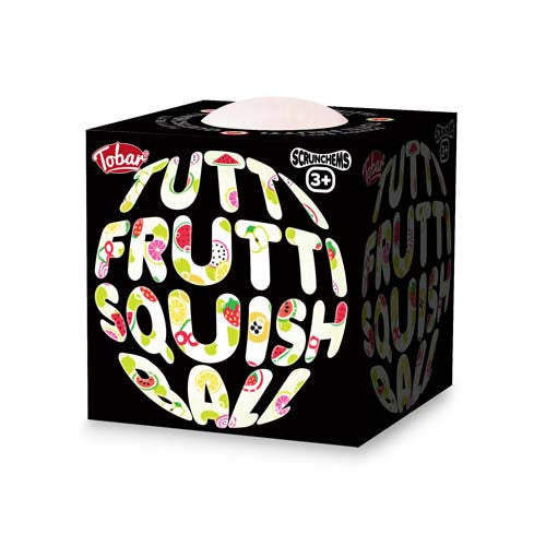 Tutti Frutti Sqiush Ball, The Tutti Frutti Sqiush Ball is a squishy ball filled with fruit-shaped pieces The Tutti Frutti Sqiush Ball is a super fun sensory, tactile experience and an Ideal toy for those who like to fidget and fiddle, great for relieving stress and anxietyHelps to develop fine motor skills and hand-eye coordination Not suitable for children under 3 years old. Only for domestic use. Colourful fruit pieces inside Liquid filled objects are delicate so please handle with care., Tutti Frutti Sqi