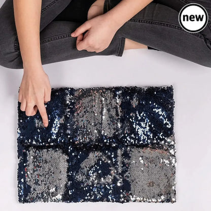 Two-Tone Sequin Weighted Lap Pillow-Two-Tone Sequin Weighted Lap Pillow
