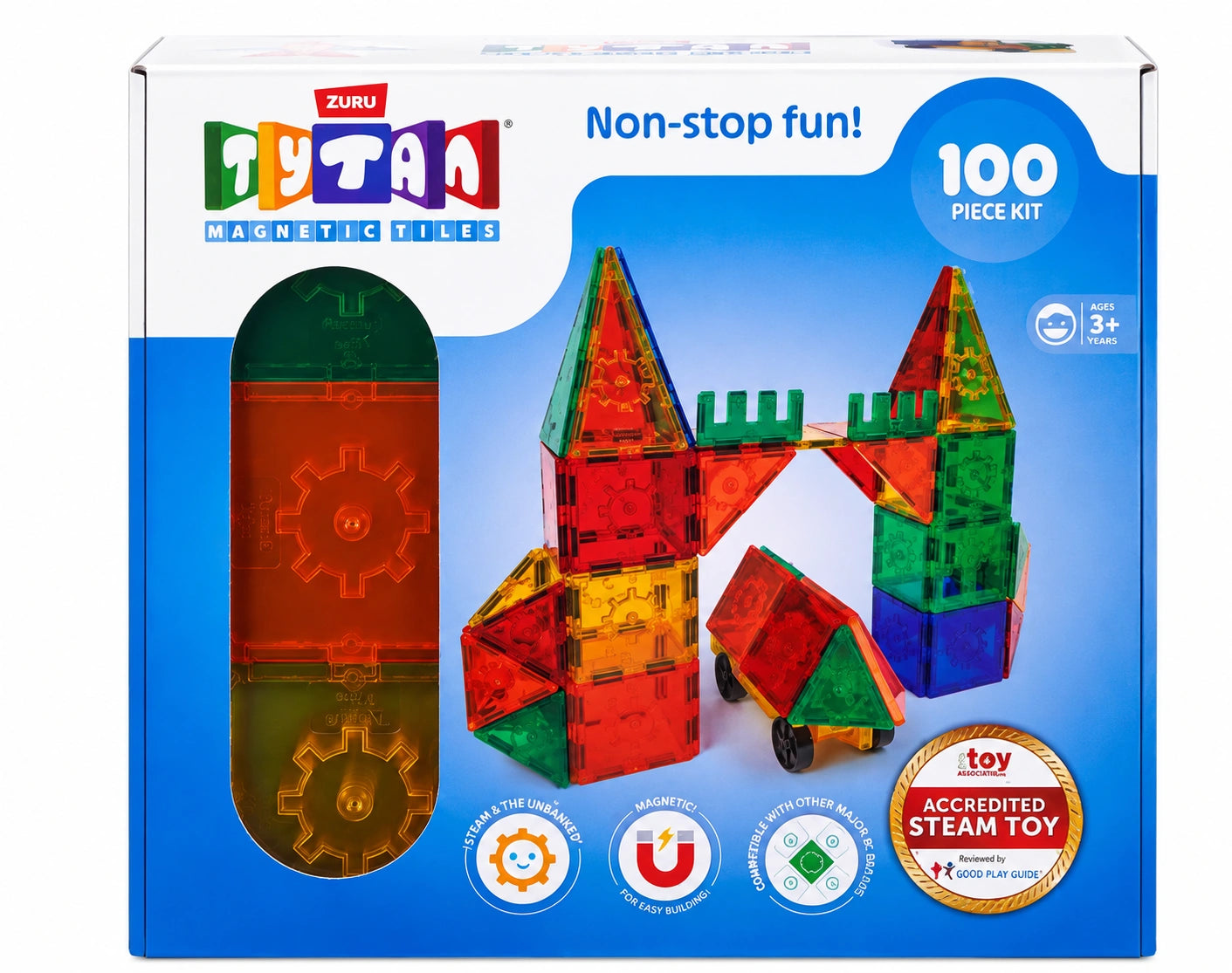 Tytan Magnetic Tiles 100 Piece Playset-Tytan Magnetic Tiles 100 Piece Playset