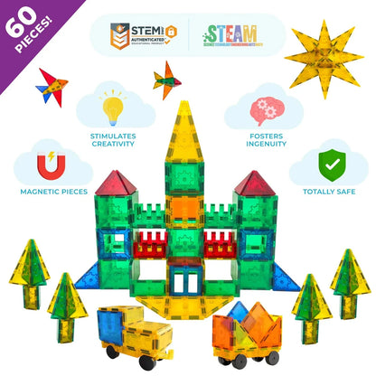Tytan Magnetic Tiles 60 Piece Playset-Tytan Magnetic Tiles 60 Piece Playset