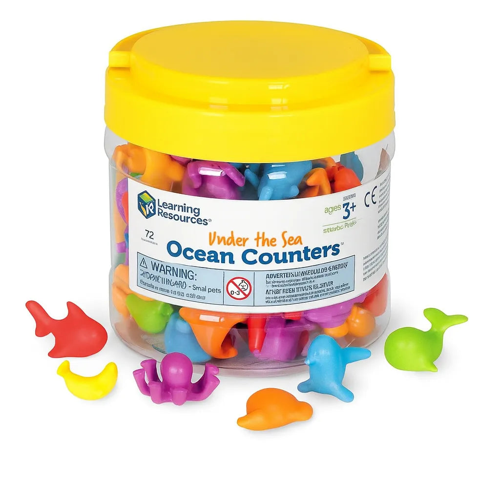 Under the Sea Ocean Counters Set of 72-Under the Sea Ocean Counters Set of 72