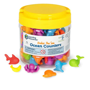 Under the Sea Ocean Counters Set of 72-Under the Sea Ocean Counters Set of 72