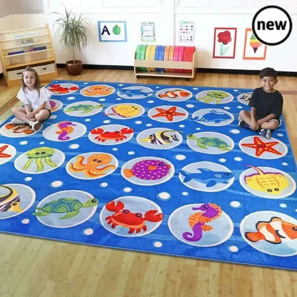 Under the Sea Rectangular Placement Carpet-Under the Sea Rectangular Placement Carpet