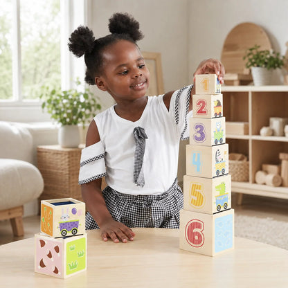 Viga Toys Wooden Nesting & Stacking Blocks-Viga Toys Wooden Nesting & Stacking Blocks