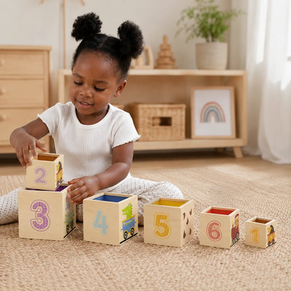Viga Toys Wooden Nesting & Stacking Blocks-Viga Toys Wooden Nesting & Stacking Blocks