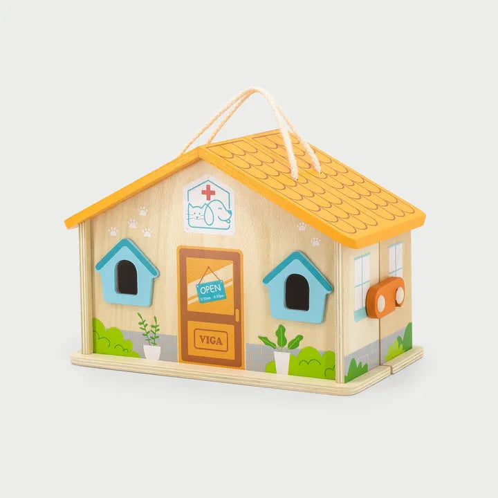 Viga Toys Wooden Pet Hospital Playset-Viga Toys Wooden Pet Hospital Playset