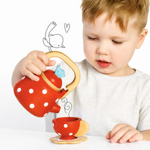 Vintage Dotty Wooden Kettle-Vintage Dotty Wooden Kettle