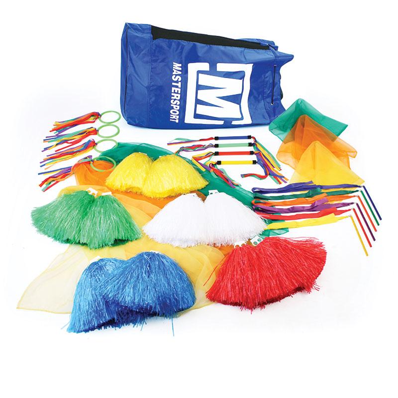 Visual Movement Kit, The Visual Movement Kit is a beautifully curated collection of expressive movement tools designed to create visual spectacles and enrich movement-based activities. This kit is a symphony of color and motion, bringing joy and rhythm to any environment. 🌟 Features: Diverse Equipment: The kit comprises a variety of tools including Pom-Poms, Dancing Rainbow Rings, Dance Scarves, Double Ribbons, and Duo Ribbon Wands, catering to diverse creative needs. Expressive Movement: It’s designed to a