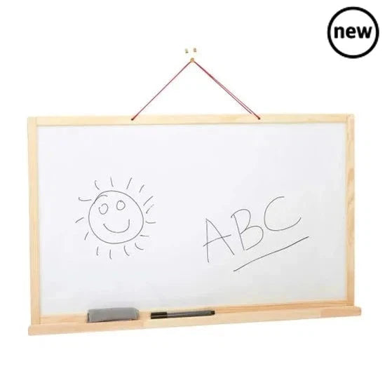 Wall Hanging Dry Wipe Board and Chalkboard Easel-Wall Hanging Dry Wipe Board and Chalkboard Easel