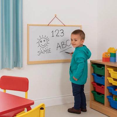 Wall Hanging Dry Wipe Board and Chalkboard Easel-Wall Hanging Dry Wipe Board and Chalkboard Easel