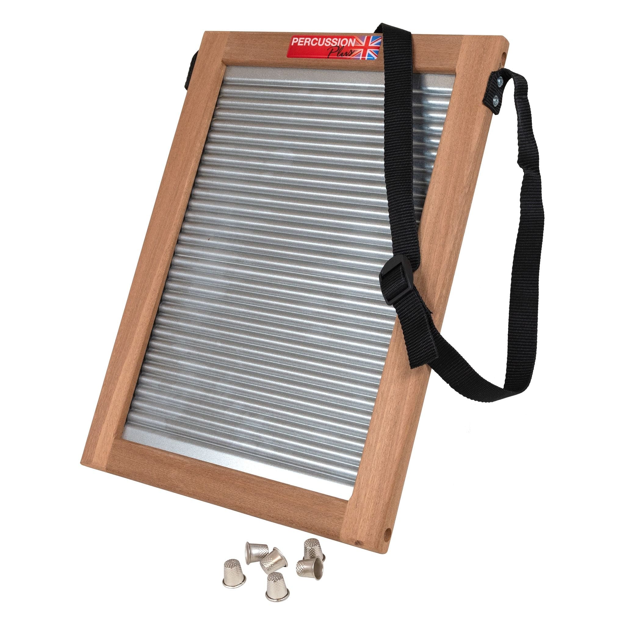 Washboard, This vertical Percussion Plus washboard is for anyone as reading music is not a requirement, you just need the enthusiasm to make it! Simply drag your dominant hand across the board for the strong beats, and tap with your other hand in-between to create your first pattern. You can also use wooden spoons or drum sticks to create different sounds, whichever suits your style best. The purposefully simple frame of the vertical washboard allows you to customise in any way. With the addition of horns, 