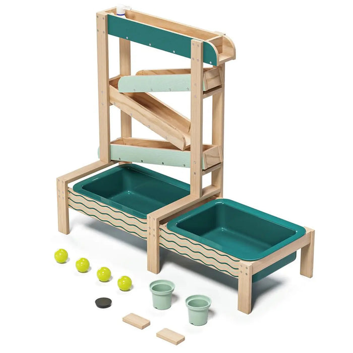 TOPBRIGHT Water Track complete wooden outdoor water play set