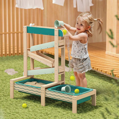 Child pouring water through the TOPBRIGHT Water Track