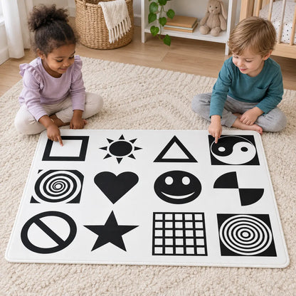 White and Black Nursery Playmat lifestyle image 5