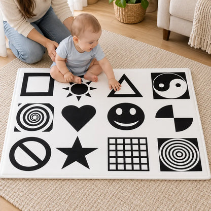 White and Black Nursery Playmat lifestyle image 6