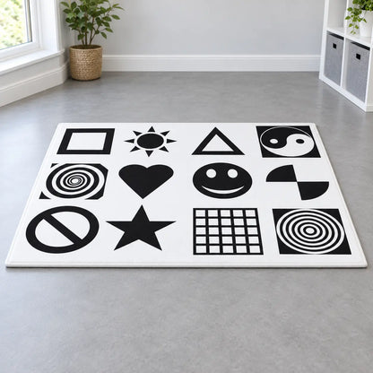 White and Black Nursery Playmat lifestyle image 7