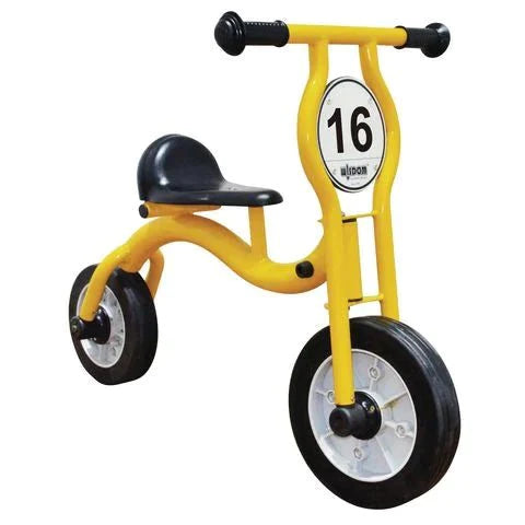 Wisdom Balance Bike, The Wisdom balance bike is great for improving a child’s stability and coordination whilst developing their balance naturally and with ease. The Wisdom Balance Bike has wheels which are made of durable polypropylene with solid rubber puncture proof tyres.The Wisdom balance bike is a durable and bright addition to any playground or home setting and has a 5 year frame warranty.The Wisdom balance bike is designed for children aged 4-7 years old. Tyres tested and surpass 100,000 cycles wear