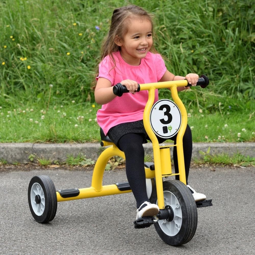 Wisdom Large Trike, The Wisdom Large Trike is ideal for older children aged 4-8 years old, this classic Wisdom Large Trike design will delight children and enhance their motor skills. The Wisdom Large Trike Wheels are made of durable polypropylene with solid rubber puncture proof tyres.The Wisdom Large Trike tyres are tested and surpass 100,000 cycles wear test.The Wisdom Large Trike is designed for children aged 4- 8 years old.The Wisdom Large Trike has a 5 year frame warranty. Features of the Wisdom Large