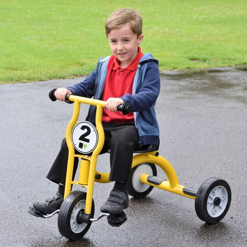 Wisdom Medium Trike, This sturdy and popular Wisdom medium trike is ideal for children aged 3-6. The Wisdom Medium Trike will stimulate their play experience and develop their motor skills. The Wisdom Medium Trike Wheels are made of durable polypropylene with solid rubber puncture proof tyres.The Wisdom Medium Trike is suitable for children aged 3-6 years old and the Wisdom Medium Trike is a durable long lasting trike perfect for EYFS and home settings. Benefits of the Wisdom Medium Trike Tyres tested and s