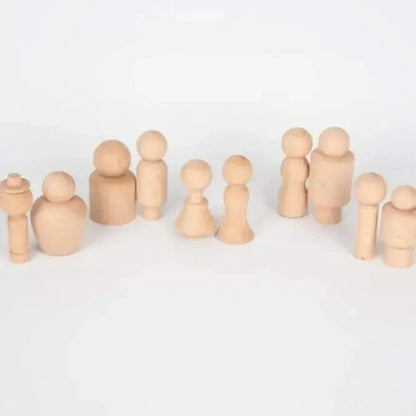 Wooden Community Figures - Pk10-Wooden Community Figures - Pk10