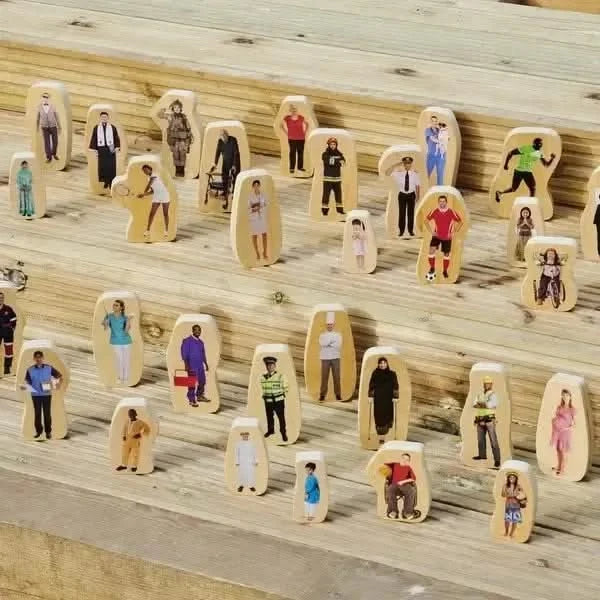 Wooden Community People Blocks-Wooden Community People Blocks