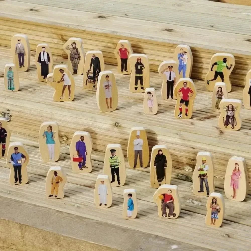 Wooden Community People Blocks-Wooden Community People Blocks