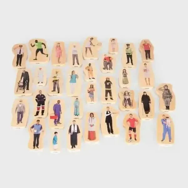 Wooden Community People Blocks-Wooden Community People Blocks