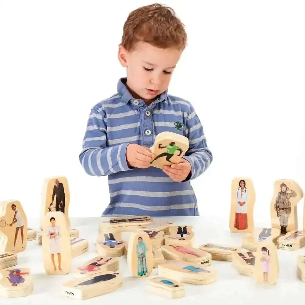 Wooden Community People Blocks-Wooden Community People Blocks