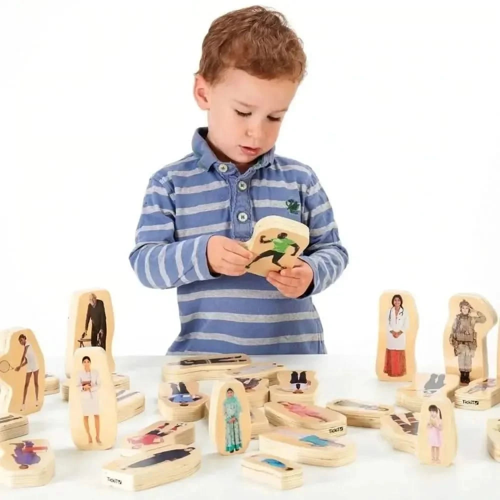 Wooden Community People Blocks-Wooden Community People Blocks