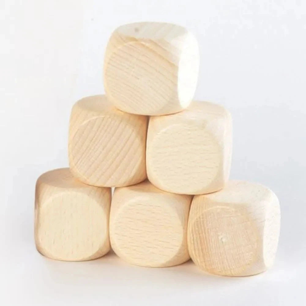 Wooden Cubes 40mm Pk6-Wooden Cubes 40mm Pk6