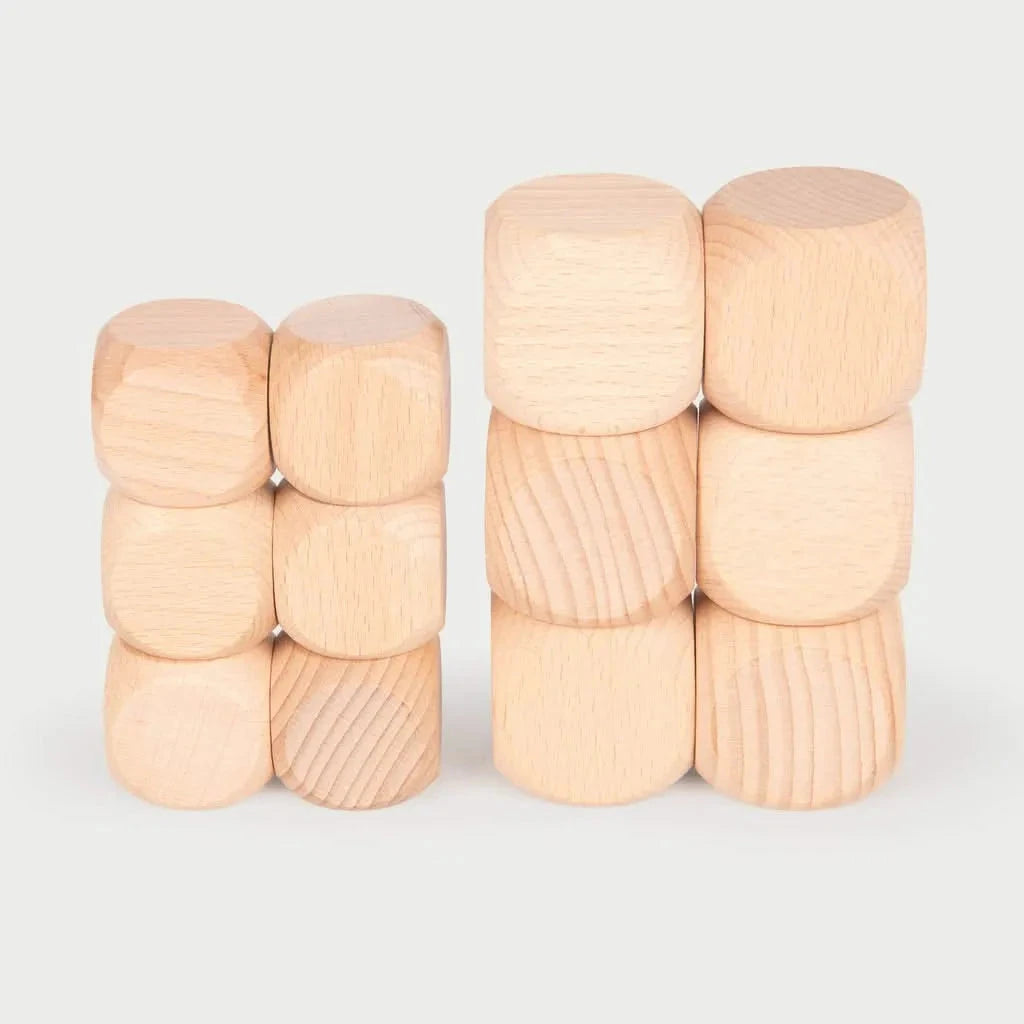 Wooden Cubes 40mm Pk6-Wooden Cubes 40mm Pk6