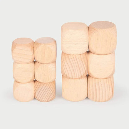 Wooden Cubes 40mm Pk6-Wooden Cubes 40mm Pk6