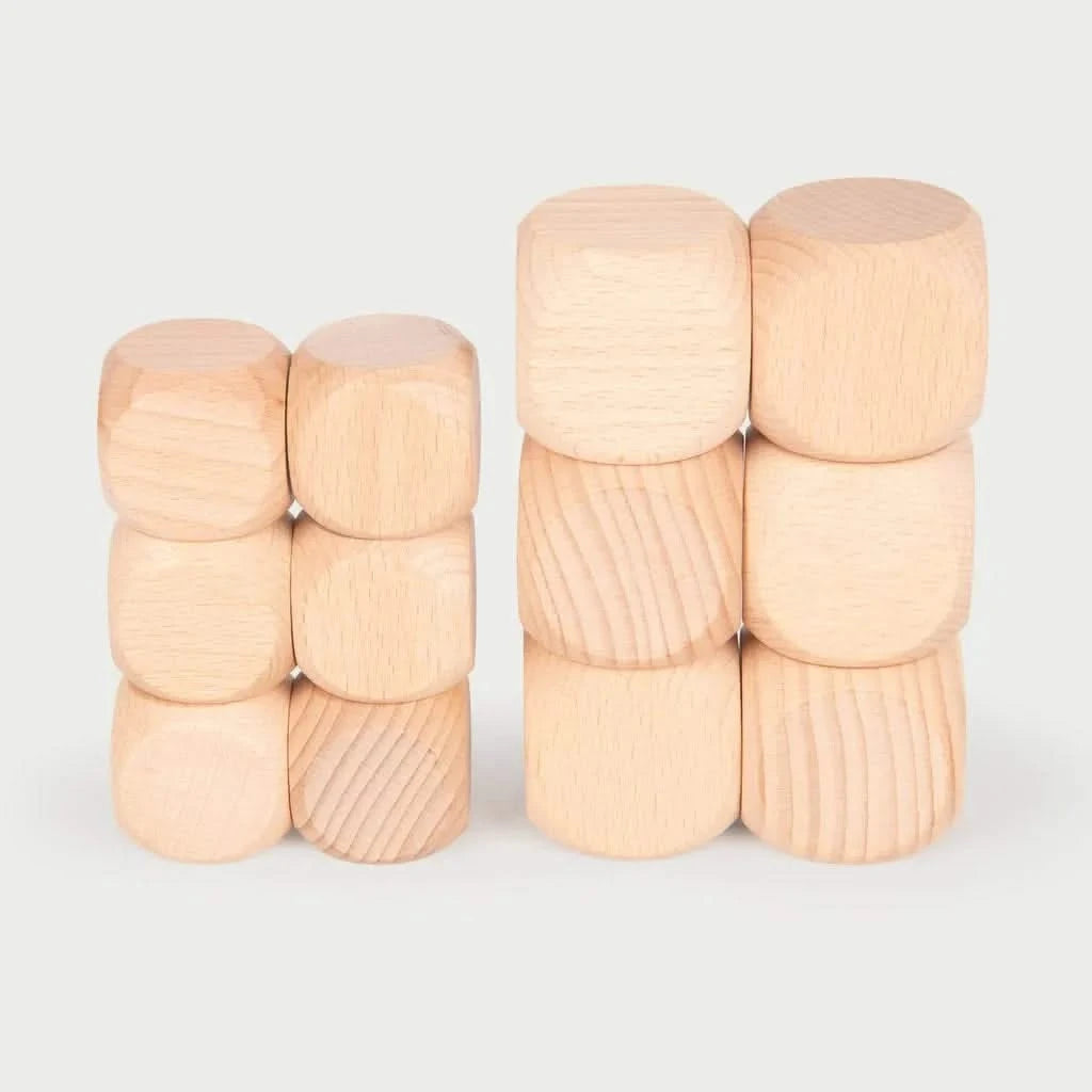 Wooden Cubes 40mm Pk6-Wooden Cubes 40mm Pk6