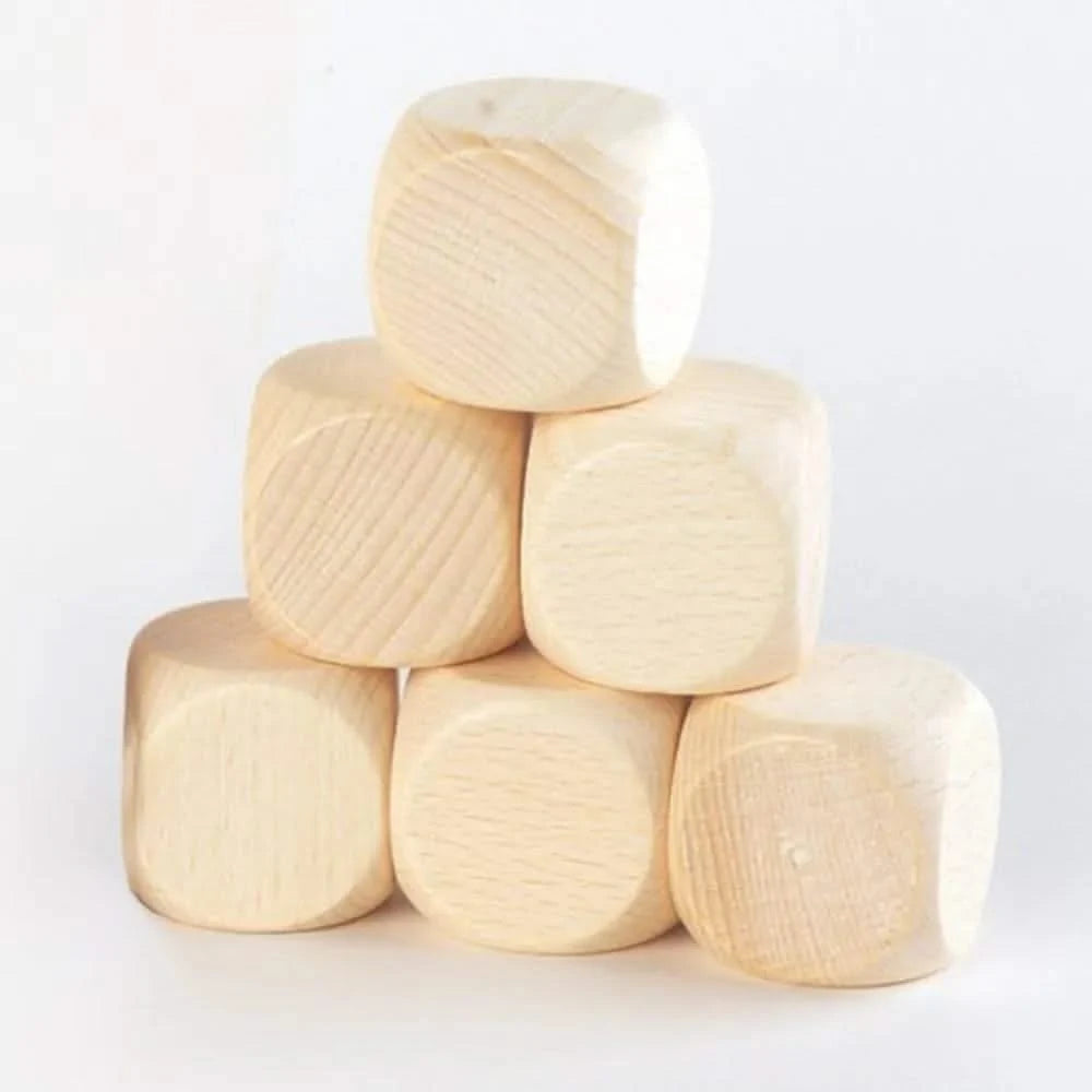 Wooden Cubes 40mm Pk6-Wooden Cubes 40mm Pk6
