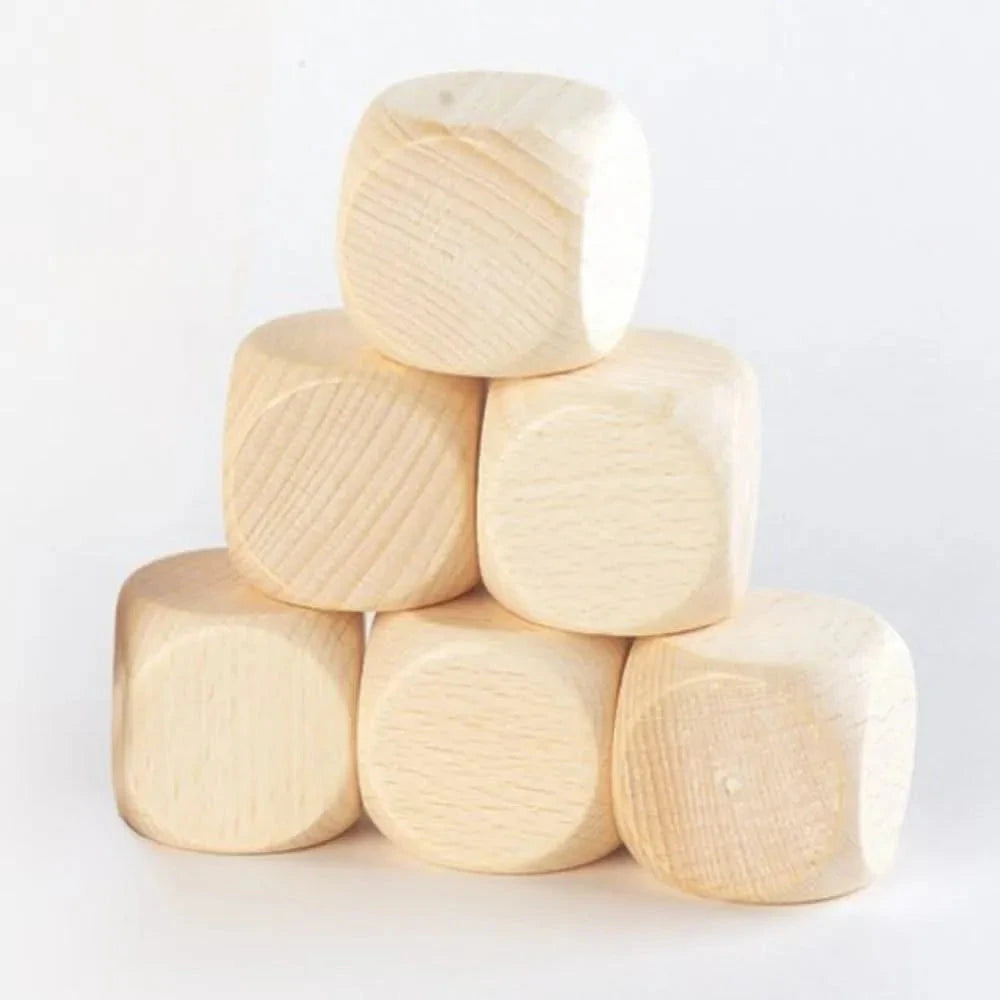 Wooden Cubes 40mm Pk6-Wooden Cubes 40mm Pk6