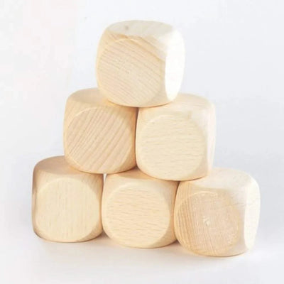 Wooden Cubes 40mm Pk6-Wooden Cubes 40mm Pk6