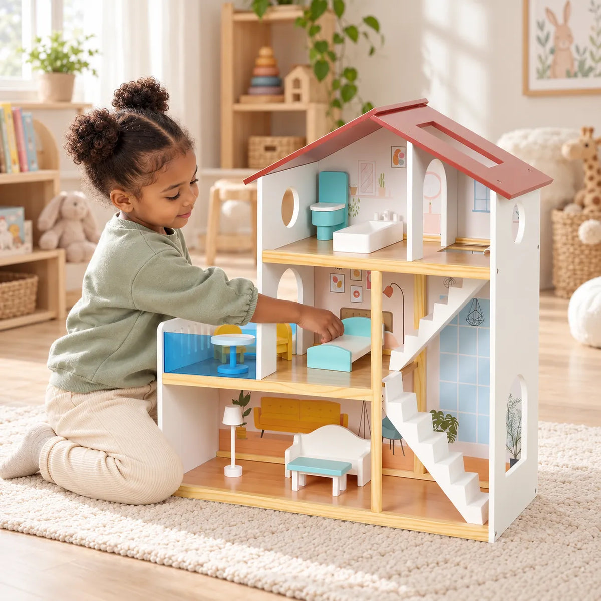 Wooden Dolls House-Wooden Dolls House