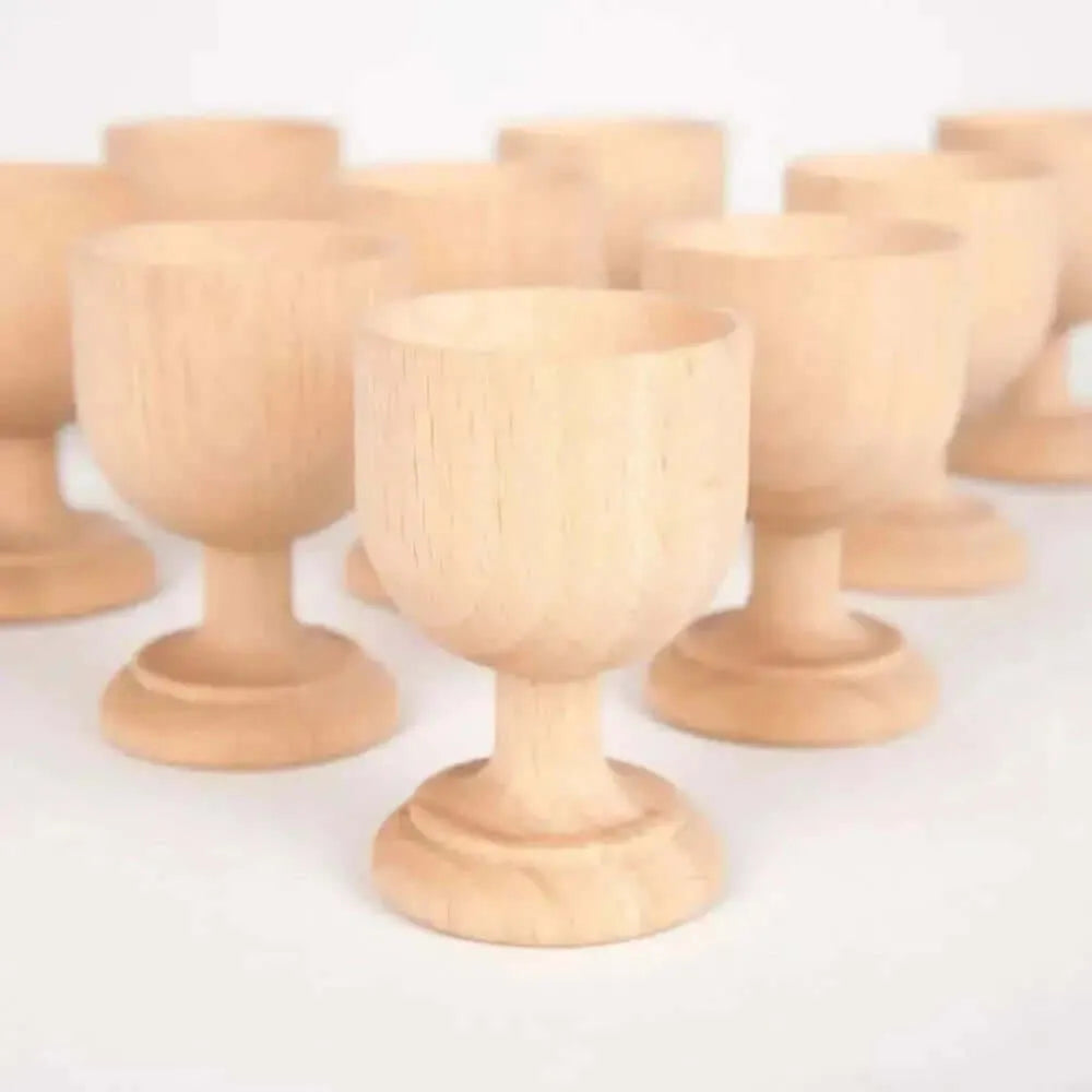 Wooden egg cups pack of 10-Wooden egg cups pack of 10