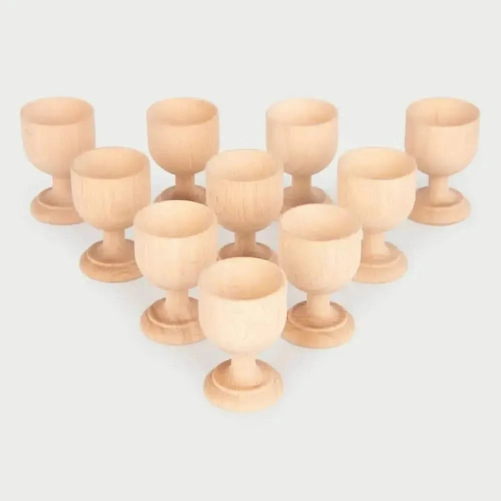 Wooden egg cups pack of 10-Wooden egg cups pack of 10