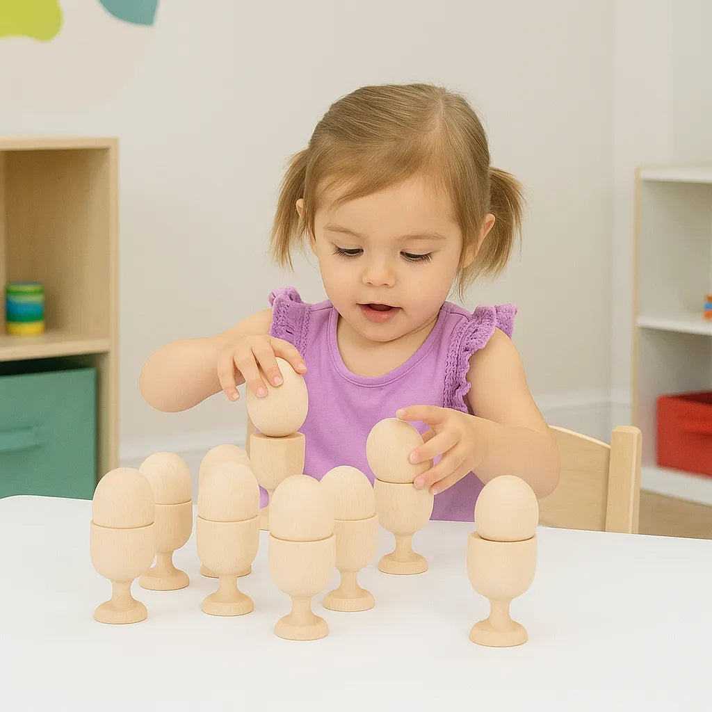 Wooden egg cups pack of 10-Wooden egg cups pack of 10