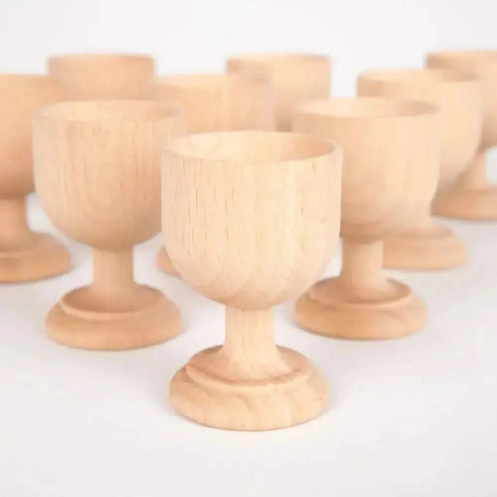 Wooden egg cups pack of 10-Wooden egg cups pack of 10