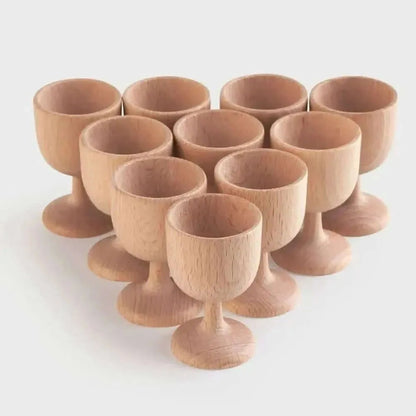 Wooden egg cups pack of 10-Wooden egg cups pack of 10