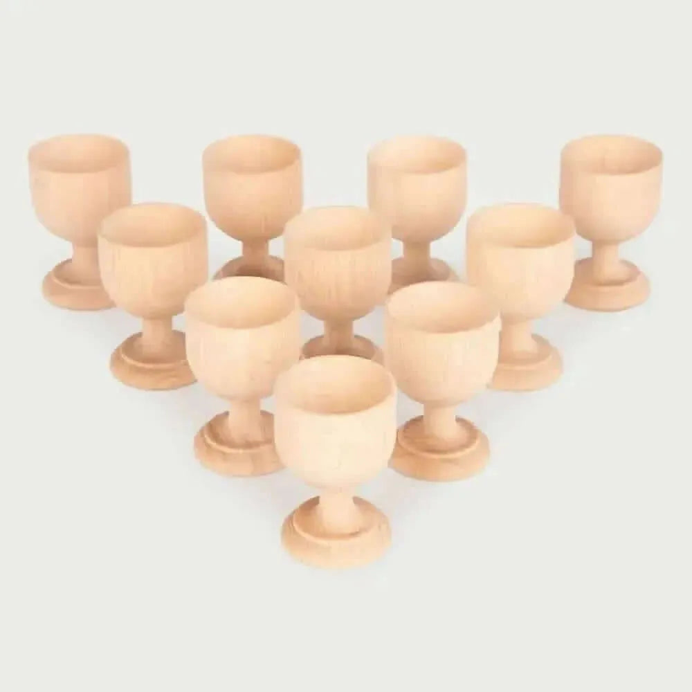 Wooden egg cups pack of 10-Wooden egg cups pack of 10