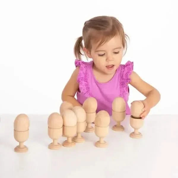 Wooden egg cups pack of 10-Wooden egg cups pack of 10