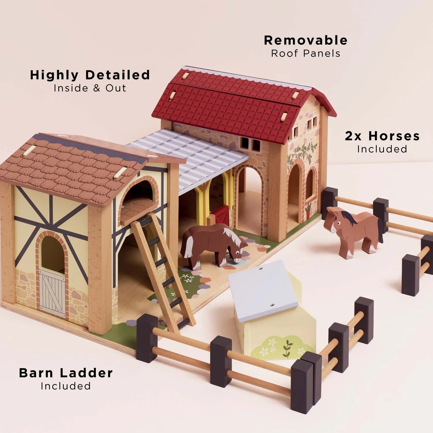 Wooden Farmyard Stables-Wooden Farmyard Stables