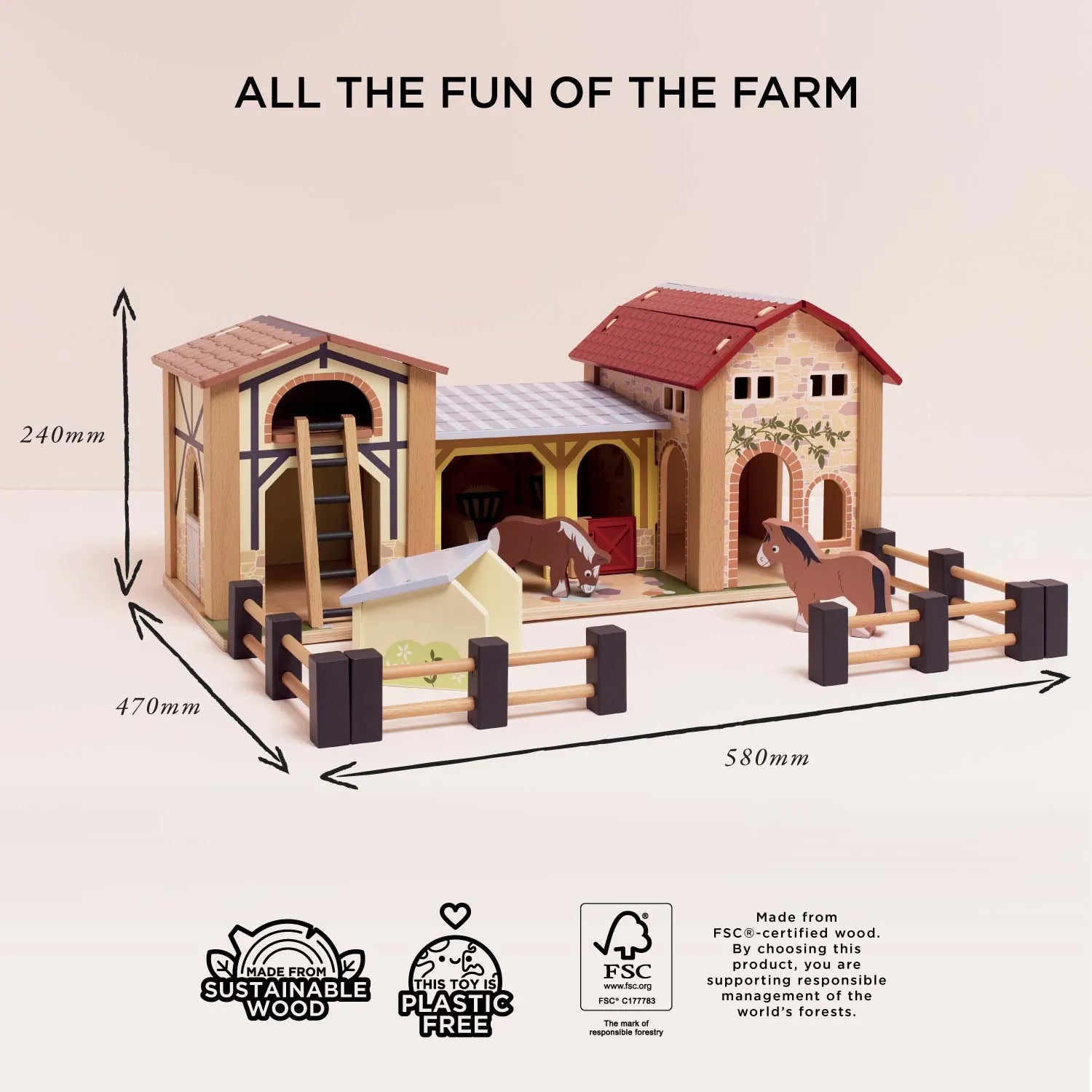 Wooden Farmyard Stables-Wooden Farmyard Stables