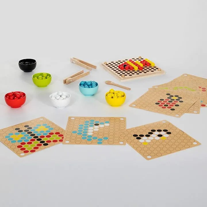 Wooden Fine Motor Pattern Balls-Wooden Fine Motor Pattern Balls